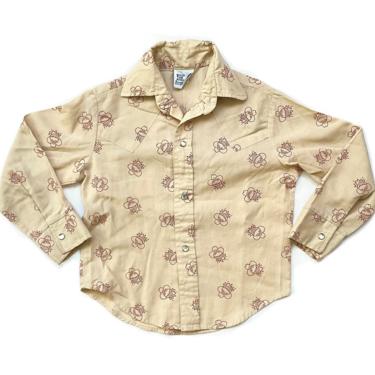 1980’s KIDS Cowboy Kermit Western Button Up Shirt Sz 5(MED) 