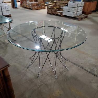 Round Glass and Chrome Table