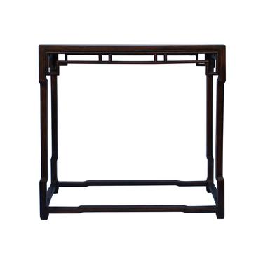 Chinese Brown Huali Rosewood Ming Style Apron Side Altar Table cs5354S