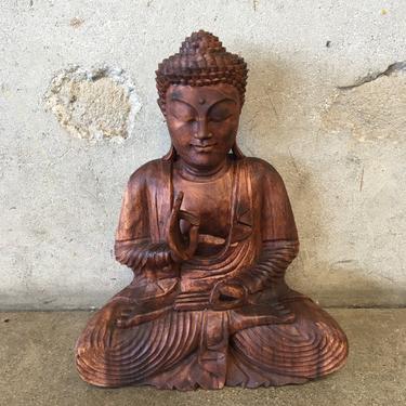 Hand Carved Teak Wood Buddha