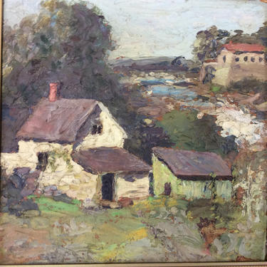 Landscape painting Muriel Alvord, listed artist 