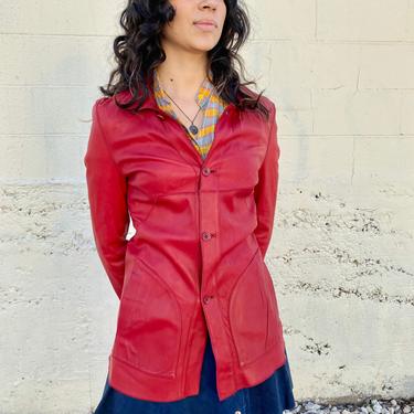 Reversible Red Leather Jacket
