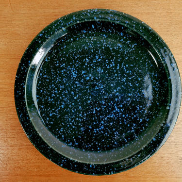 Vintage Otagiri Blue Spackle | Stoneware Dinner Plate(s) | Original Sticker | Japan 