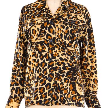 Yves Saint Laurent Leopard Printed Shirt