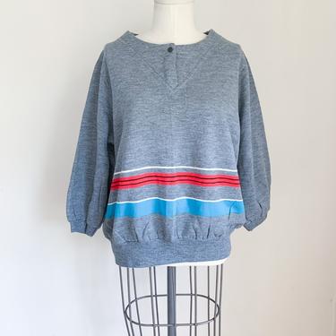 Vintage 1980s Color Block Sweatshirt / S/M 