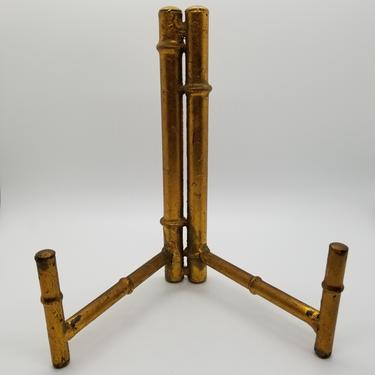 Gilded Metal Bamboo Stand