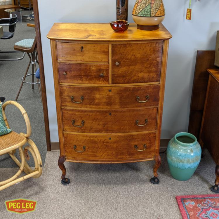 Vintage maple highboy dresser
