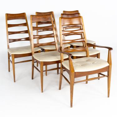 Heywood Wakefield Mid Century Ladder Back Dining Chairs - Set of 6 - mcm 