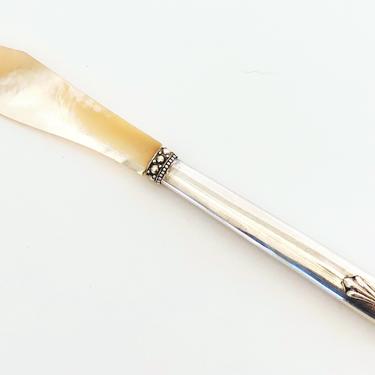 Mother of Pearl and Sterling Caviar Server, Large