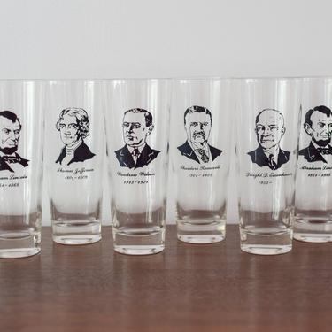 Set of 8 Vintage Presidential High Ball Glasses 