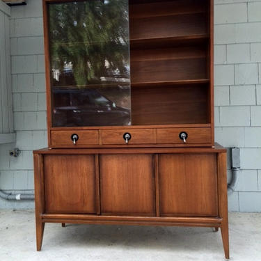 Local Pickup Preferred. Midcentury Bassett 2 Piece Cabinet / Hutch by OffMain