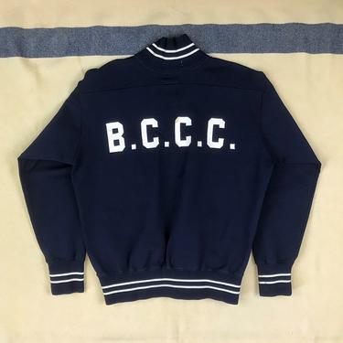 Marked Size L 1960s 1970s Wilson BCCC Pullover Warm Up Sweat 