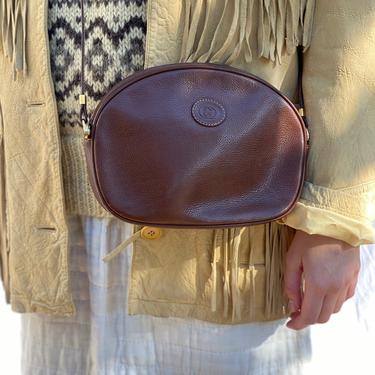1980's Gucci Purse / Leather Crossbody Bag / Designer Handbag / Brown Leather Small Gucci Autumnal Purse / Double G Logo 