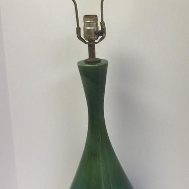Mid Century Ceramic Table Lamp in Green and Blue Glaze 