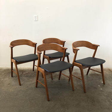 4 Danish Modern Teak Dining Chairs