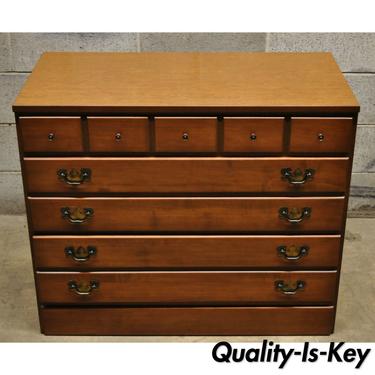 Maple and Laminate 3 Drawer Low Dresser Chest Ethan Allen Baumritter Style