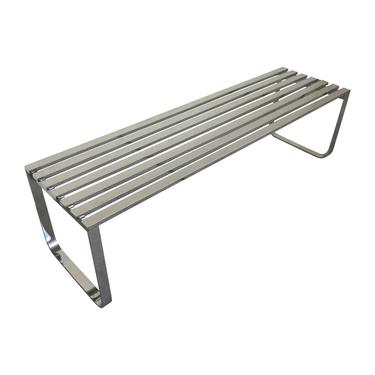 Vintage 1970s Milo Baughman Chrome Slatted Coffee Table or Bench for DIA (More Images Coming Soon) 