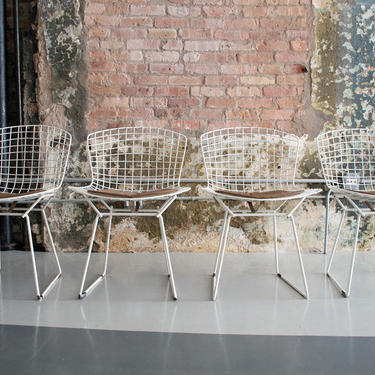 Set of 4 vintage Bertoia Chairs for Knoll