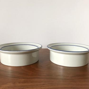 Pair of Dansk Blue Mist Rim Soup Bowls by Niels Refsgaard 