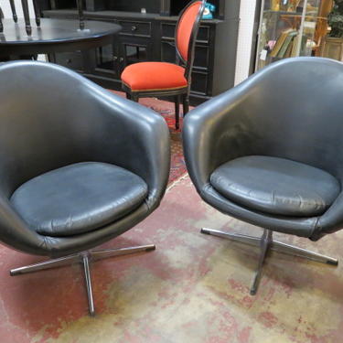 Swedish modern pair of Overman lounge chairs