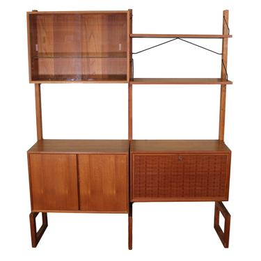 Mid Century Free Standing Cado Shelving System/Wall Unit by Cadovius 