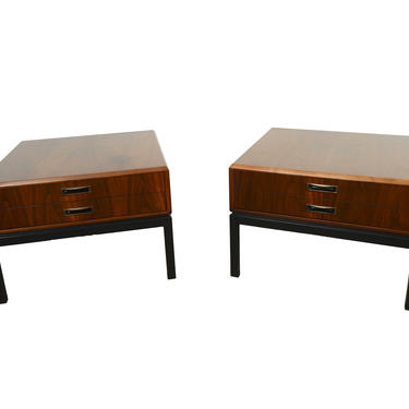 Walnut Side Tables Probber Style Nightstands Walnut Mid Century Modern 