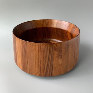 Dansk Designs Staved Teak Bowl with Beveled Rim by Jens Quistgaard 