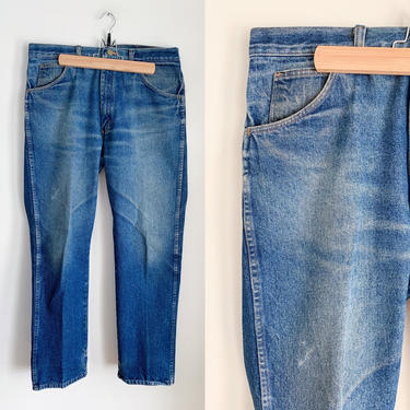Vintage 1980s Distressed Jeans / 34&quot; waist 