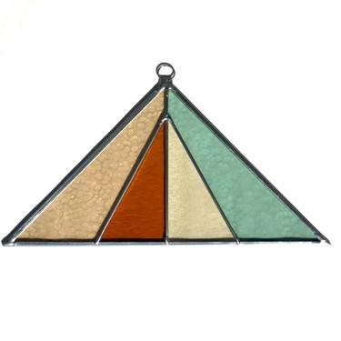 Triangle Stained Glass Suncatcher in Seagrass