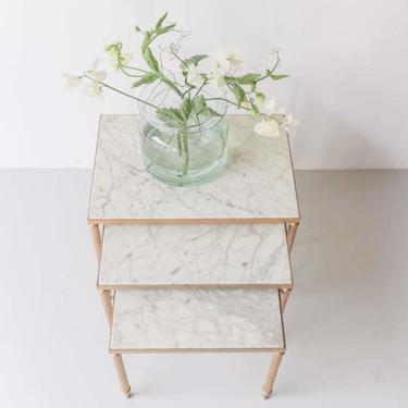 Set of Marble Nesting Tables