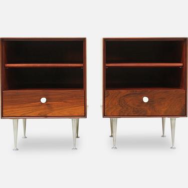 George Nelson `Thin Edge` Rosewood Night Stands for Herman Miller