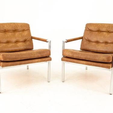 Jack Cartwright for Founders Mid Century Lounge Chairs - Pair - mcm 