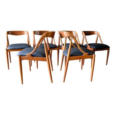 Set of 6 Dining Chairs by Johannes Andersen, circa 1965
