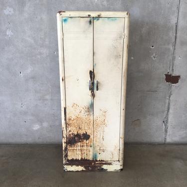 Vintage Industrial Two Door Metal Cabinet
