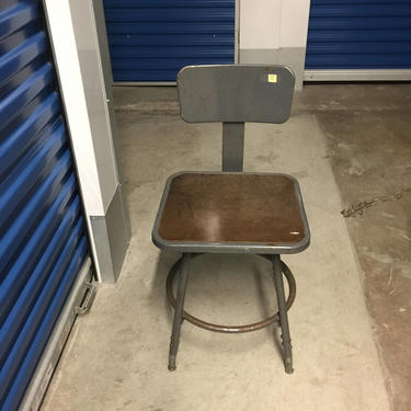 Industrial Metal Chair in Gray 