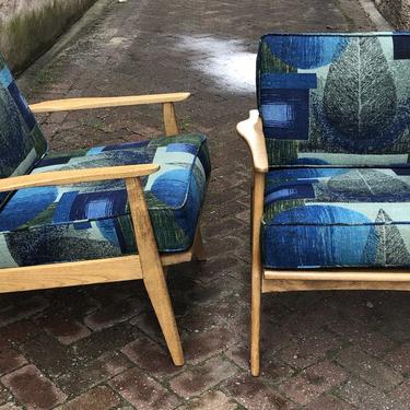 Oak Frame Armchairs (pair)