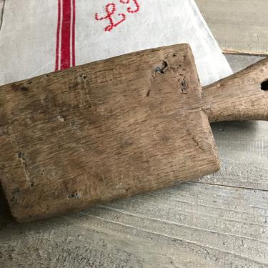 19th C French Laundry Bat, Board, Wood Tool, Antique Rustic Primitive, French Farmhouse 