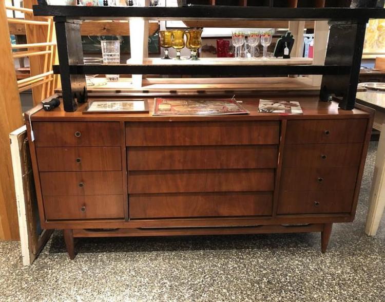 Beautiful 12 drawer mid-century modern dresser $395