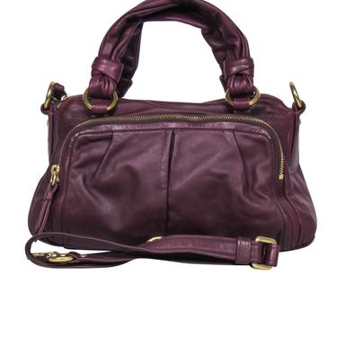 Coach - Wine Red Smooth Leather Convertible Carryall