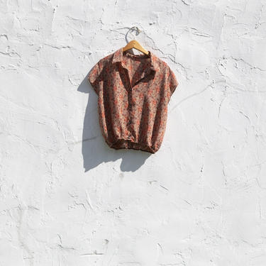 vintage | peachy keen cinched blouse 