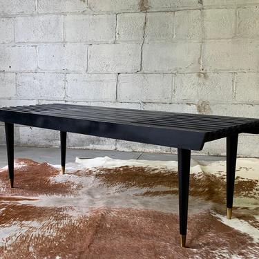 Mid Century MODERN Expandable SLAT BENCH / Coffee Table 