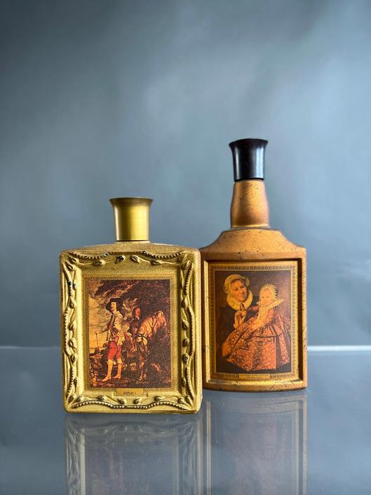 Vintage 60s/70s Limited Edition Gold Decanters Baroque Artist Series 
