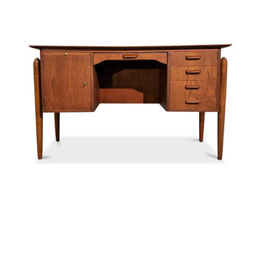 Vintage Danish Mid Century Teak Desk - Lighed by LanobaDesign