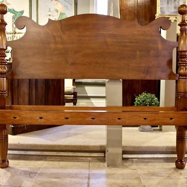 New Arrival - Cannonball High-Low Style Bed in Maple, Original Posts Circa 1830, Resized to Queen
