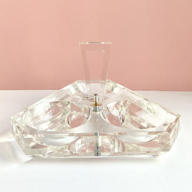 Solid Lucite Serving Tray 