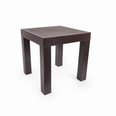 Parsons Plastic Table Kartell Style Brown Square Vintage 