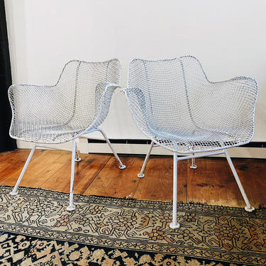 Russell Woodard Sculptura Wire Arm Chairs, 4 chairs available 