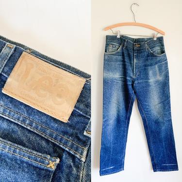 Vintage 1980s Faded Lee Jeans / 34/30 