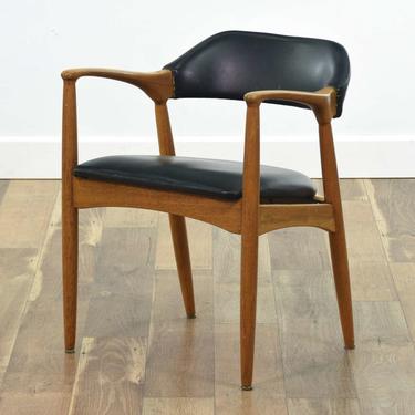 Vintage Danish Modern Black Armchair 