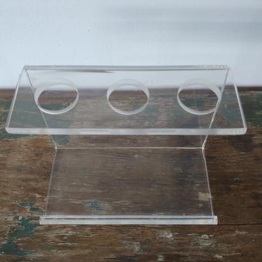 Vintage Modern Lucite Toothbrush Caddy 